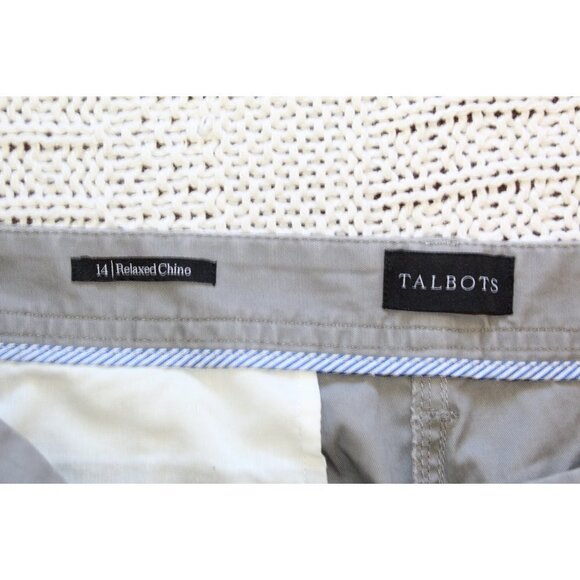 Talbots Relaxed Chino Women Grey ankle trouser Size 14 Cotton Career Office Pant - Picture 10 of 10